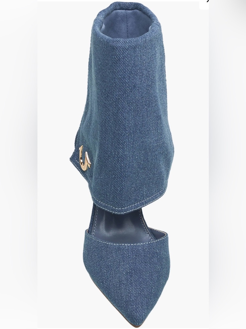 True Religion Denim Pointed Toe Ankle Boots - Light Blue
Her Foldover Cuff Heel - Picture 2 of 12